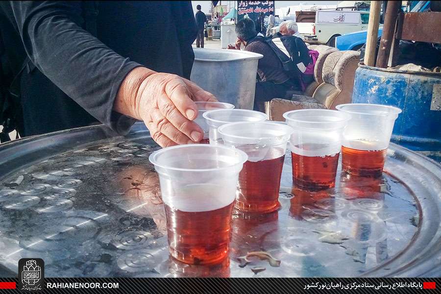 حضور زائرین اربعین حسینی در منطقه عملیاتی شلمچه