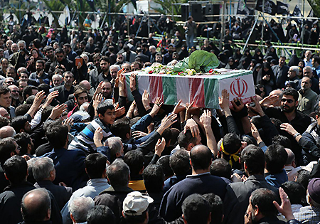 برگزاری مراسم تشییع پیکرهای ۱۳۵ شهید دفاع مقدس درتهران