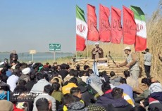 حضور طلاب و دانشجویان در یادمان شهدای عملیات کربلای ۴  
