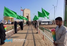 جشن ازدواج زوج های اروندکناری در یادمان شهدا